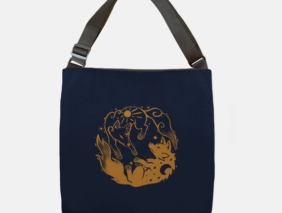 Sun And Moon Golden Wolves
