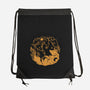Sun And Moon Golden Wolves-None-Drawstring-Bag-TechraNova