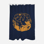 Sun And Moon Golden Wolves-None-Polyester-Shower Curtain-TechraNova
