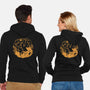 Sun And Moon Golden Wolves-Unisex-Zip-Up-Sweatshirt-TechraNova