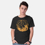 Sun And Moon Golden Wolves-Mens-Basic-Tee-TechraNova