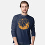 Sun And Moon Golden Wolves-Mens-Long Sleeved-Tee-TechraNova