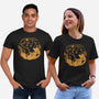 Sun And Moon Golden Wolves-Unisex-Basic-Tee-TechraNova