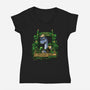 Veggiesaurian Garden-Womens-V-Neck-Tee-PrimePremne
