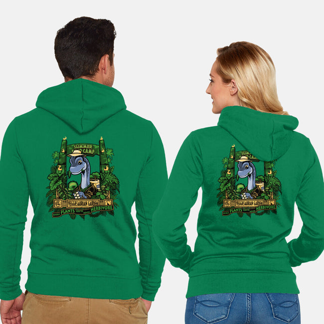 Veggiesaurian Garden-Unisex-Zip-Up-Sweatshirt-PrimePremne