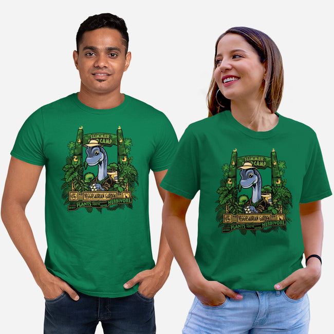 Veggiesaurian Garden-Unisex-Basic-Tee-PrimePremne