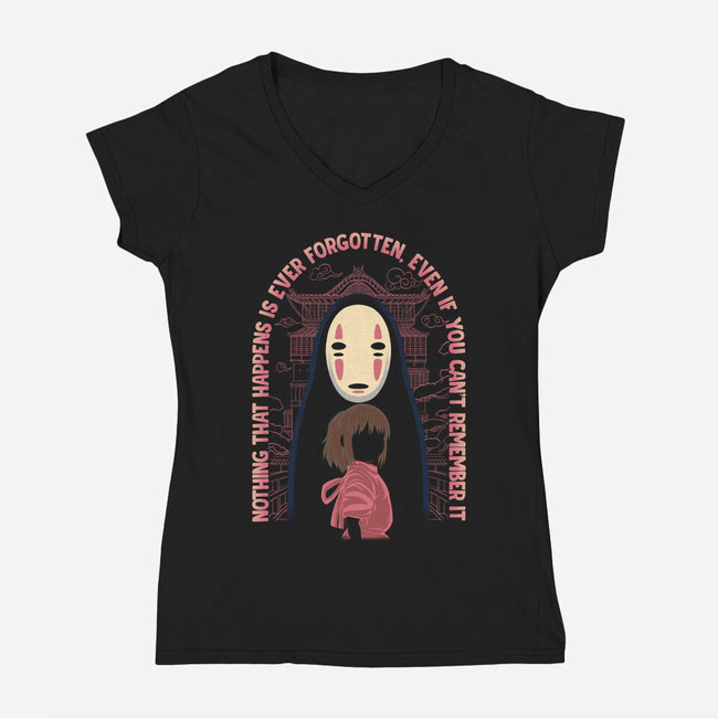 Nothing Is Forgotten-Womens-V-Neck-Tee-rmatix