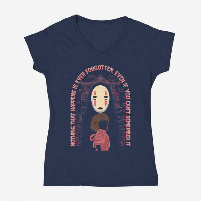 Nothing Is Forgotten-Womens-V-Neck-Tee-rmatix