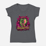 Stunning Face Painting-Womens-V-Neck-Tee-PrimePremne