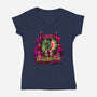 Stunning Face Painting-Womens-V-Neck-Tee-PrimePremne