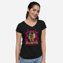 Stunning Face Painting-Womens-V-Neck-Tee-PrimePremne