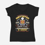 Mettaton Cooking School Crest-Womens-V-Neck-Tee-LAGELANTEE