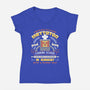 Mettaton Cooking School Crest-Womens-V-Neck-Tee-LAGELANTEE