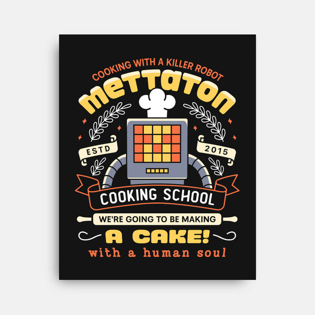 Mettaton Cooking School Crest-None-Stretched-Canvas-LAGELANTEE