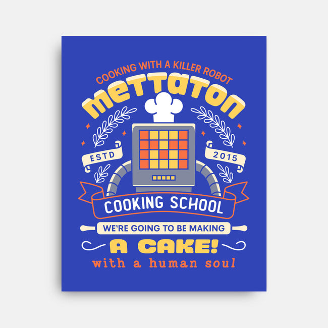 Mettaton Cooking School Crest-None-Stretched-Canvas-LAGELANTEE