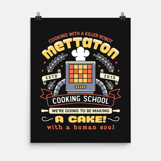 Mettaton Cooking School Crest-None-Matte-Poster-LAGELANTEE