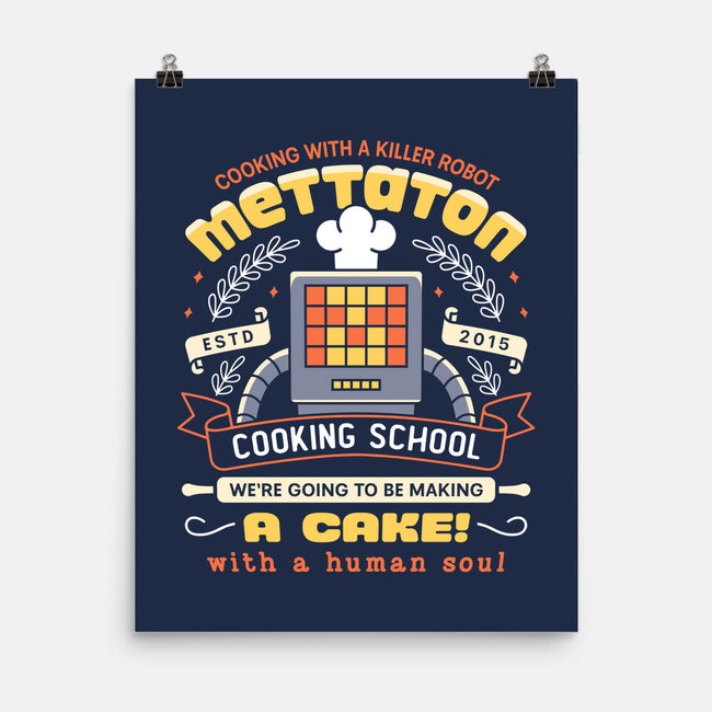 Mettaton Cooking School Crest-None-Matte-Poster-LAGELANTEE