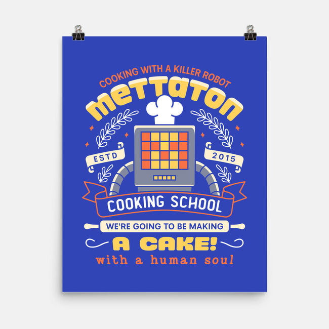 Mettaton Cooking School Crest-None-Matte-Poster-LAGELANTEE