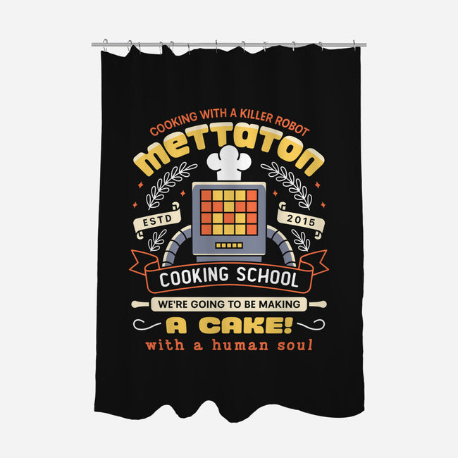 Mettaton Cooking School Crest-None-Polyester-Shower Curtain-LAGELANTEE