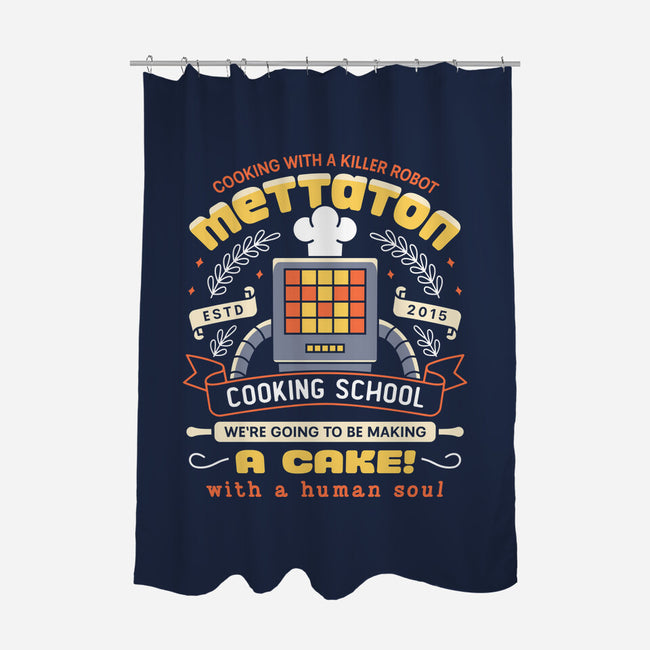 Mettaton Cooking School Crest-None-Polyester-Shower Curtain-LAGELANTEE