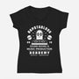 Napstablook Sound Mixing Emblem-Womens-V-Neck-Tee-LAGELANTEE