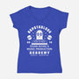 Napstablook Sound Mixing Emblem-Womens-V-Neck-Tee-LAGELANTEE