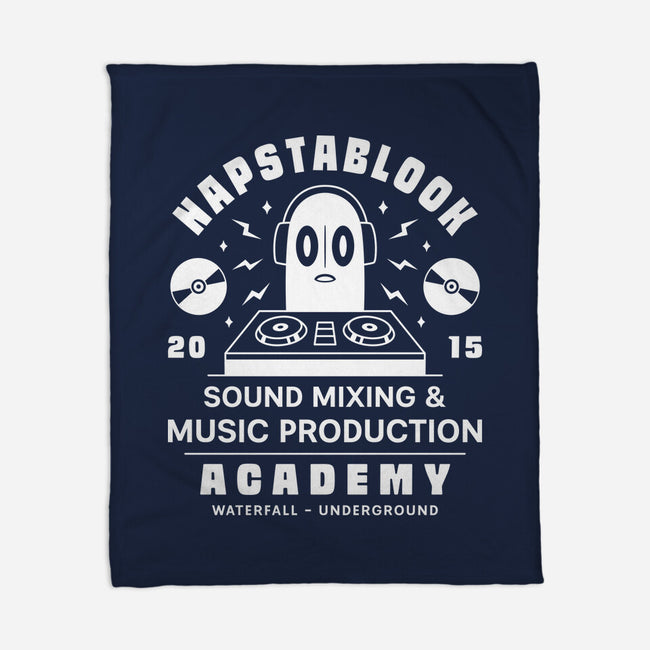 Napstablook Sound Mixing Emblem-None-Fleece-Blanket-LAGELANTEE