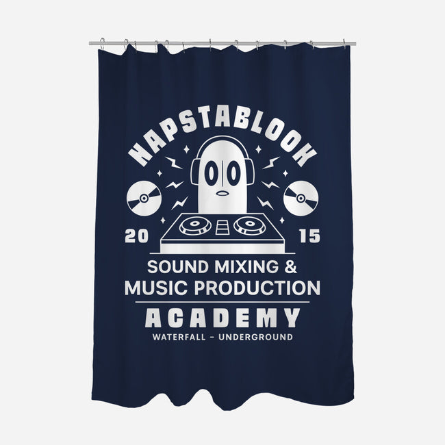 Napstablook Sound Mixing Emblem-None-Polyester-Shower Curtain-LAGELANTEE