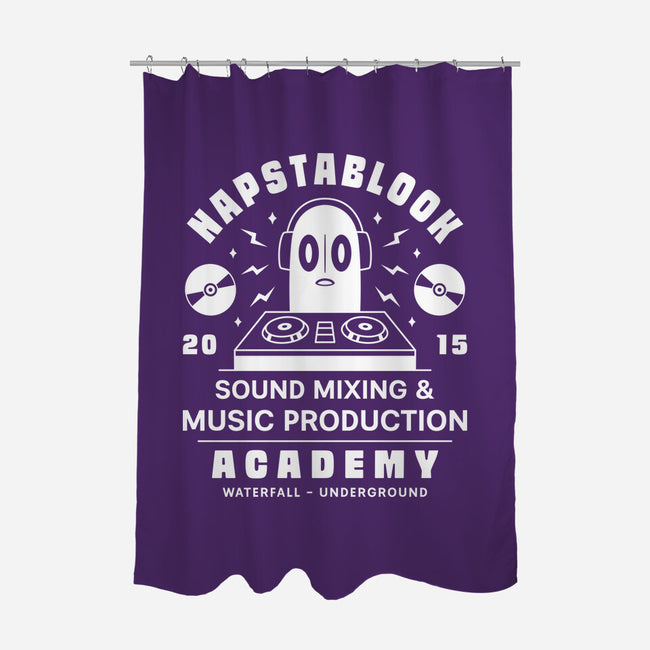 Napstablook Sound Mixing Emblem-None-Polyester-Shower Curtain-LAGELANTEE