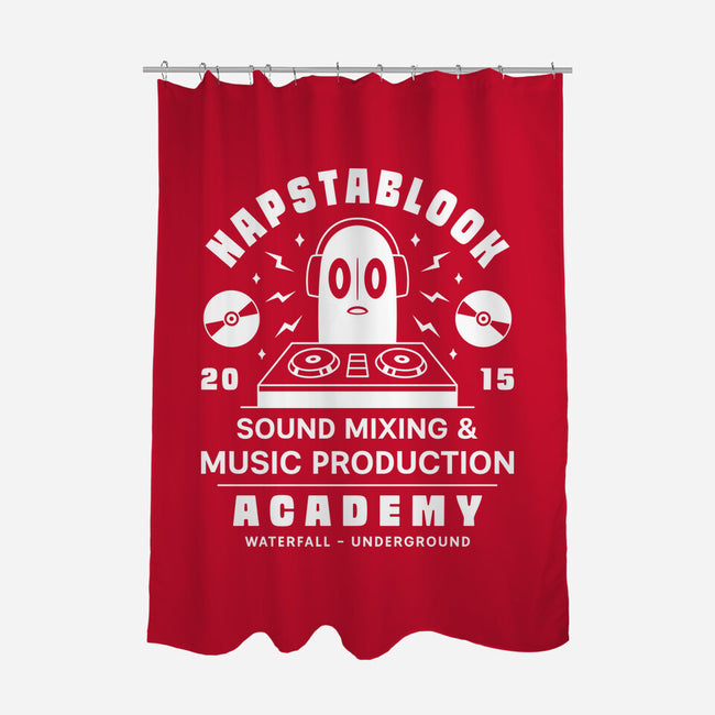 Napstablook Sound Mixing Emblem-None-Polyester-Shower Curtain-LAGELANTEE