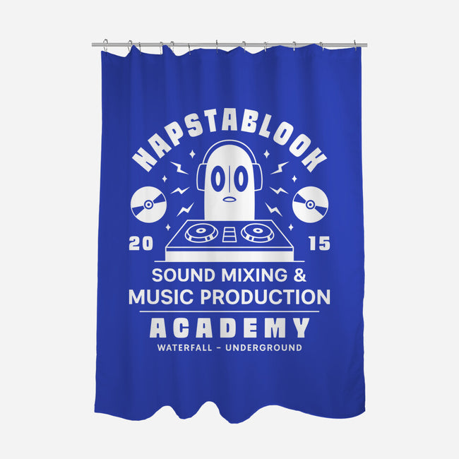 Napstablook Sound Mixing Emblem-None-Polyester-Shower Curtain-LAGELANTEE