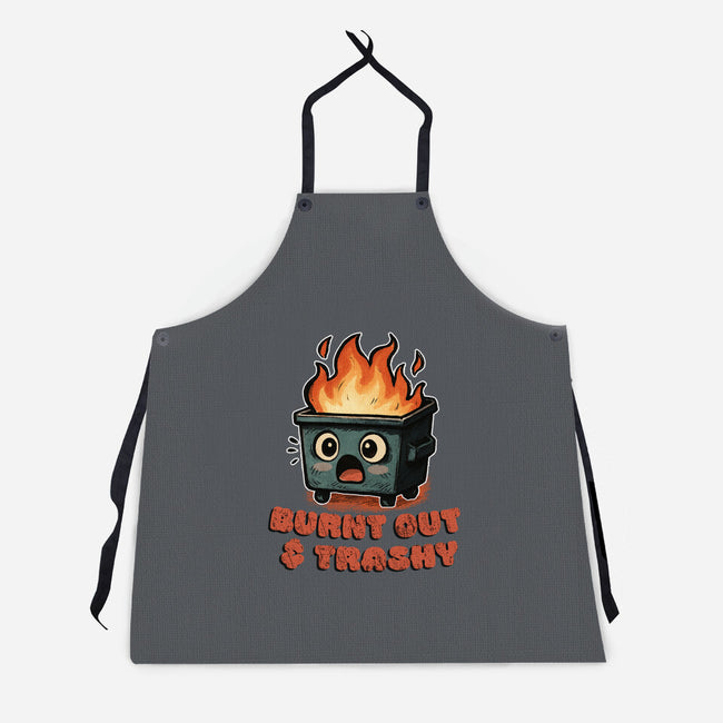 Burnt Out And Trashy-Unisex-Kitchen-Apron-Lorets