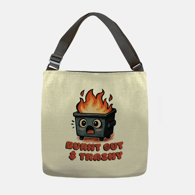 Burnt Out And Trashy-None-Adjustable Tote-Bag-Lorets