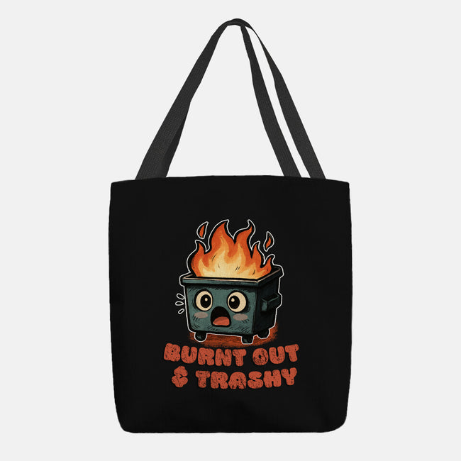 Burnt Out And Trashy-None-Basic Tote-Bag-Lorets