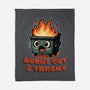 Burnt Out And Trashy-None-Fleece-Blanket-Lorets