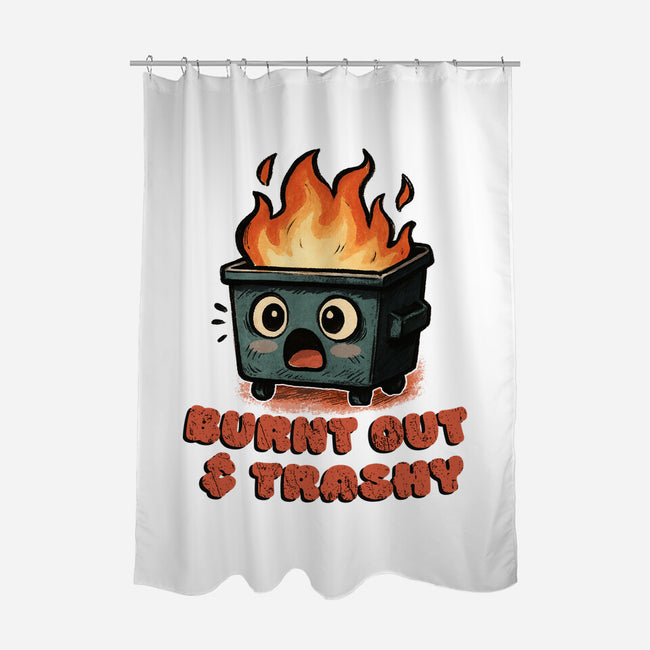 Burnt Out And Trashy-None-Polyester-Shower Curtain-Lorets