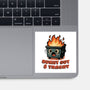 Burnt Out And Trashy-None-Glossy-Sticker-Lorets