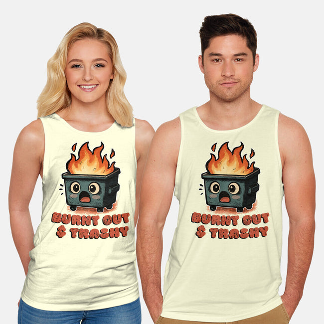 Burnt Out And Trashy-Unisex-Basic-Tank-Lorets