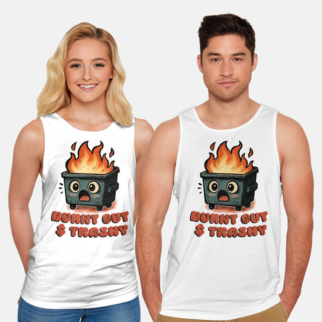 Burnt Out And Trashy-Unisex-Basic-Tank-Lorets