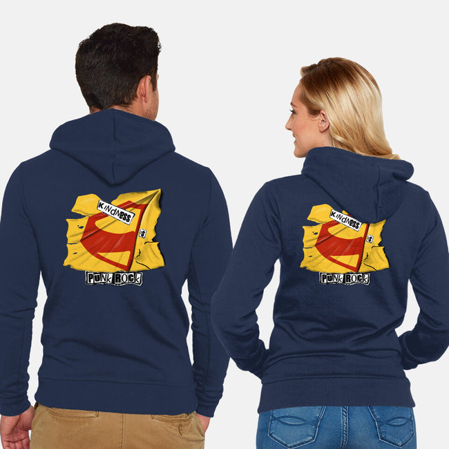 Kindness Is Punk Rock-Unisex-Zip-Up-Sweatshirt-Soletine