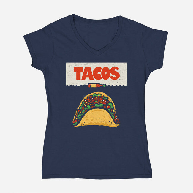 Fish Tacos-Womens-V-Neck-Tee-kg07