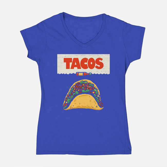Fish Tacos-Womens-V-Neck-Tee-kg07