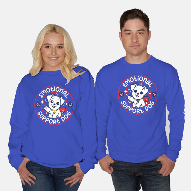 Emotional Support Dog-Unisex-Crew Neck-Sweatshirt-rocketman_art