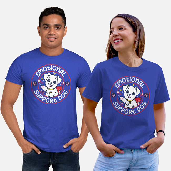 Emotional Support Dog-Unisex-Basic-Tee-rocketman_art