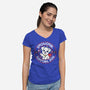 Emotional Support Dog-Womens-V-Neck-Tee-rocketman_art