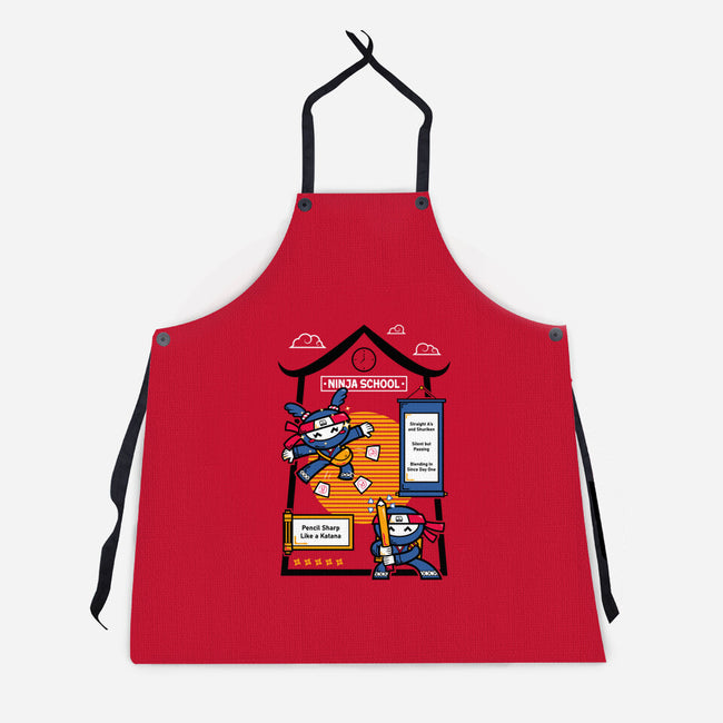 Ninja School-Unisex-Kitchen-Apron-krisren28