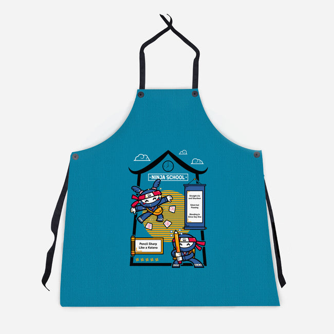 Ninja School-Unisex-Kitchen-Apron-krisren28