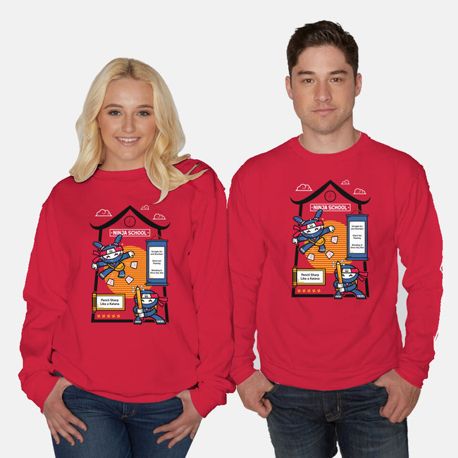 Ninja School-Unisex-Crew Neck-Sweatshirt-krisren28