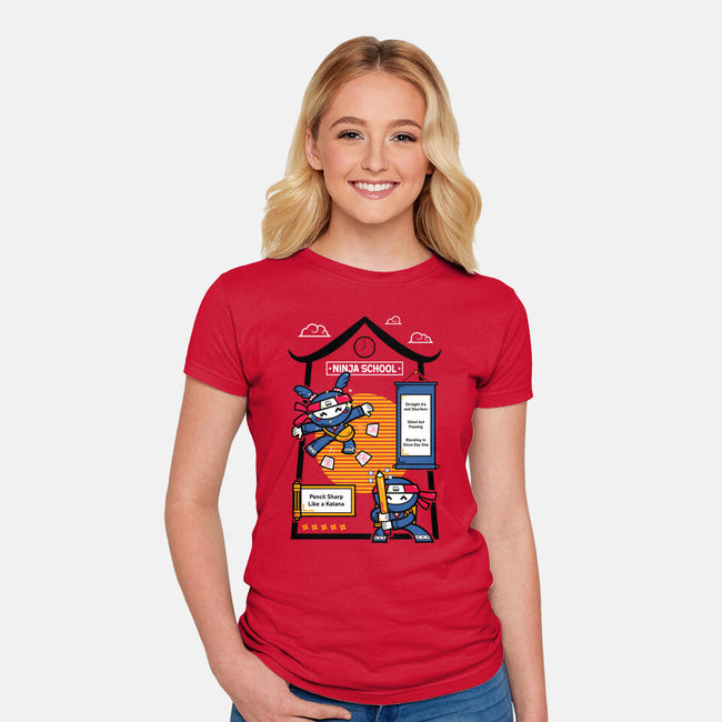 Ninja School-Womens-Fitted-Tee-krisren28