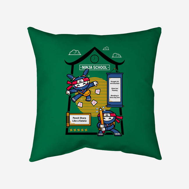 Ninja School-None-Removable Cover w Insert-Throw Pillow-krisren28